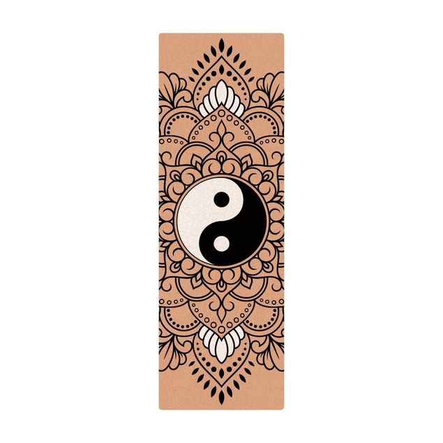 kleiner Teppich Mandala Yin und Yang