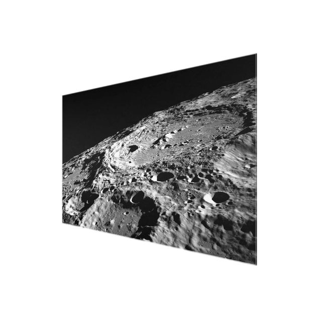 Wandbilder Schwarz-Weiß NASA Fotografie Mondkrater