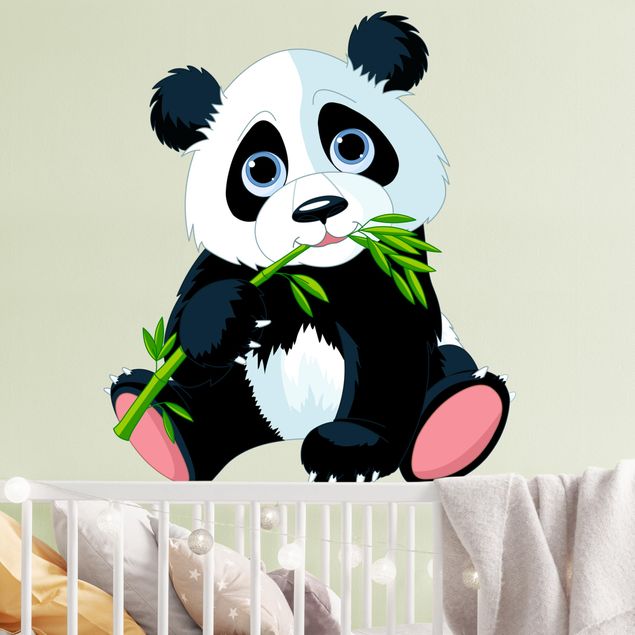 Wandsticker Panda Naschender Panda