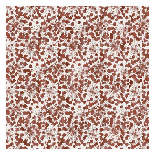 Fototapete Natürliches Muster Pusteblume mit Punkten Kupfer