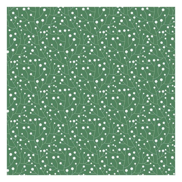 Foto Tapete Natürliches Muster Wachstum mit Punkten auf Grün