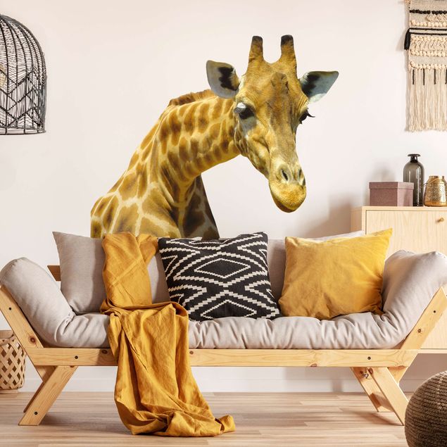 Wandtattoo Tiere Neugierige Giraffe