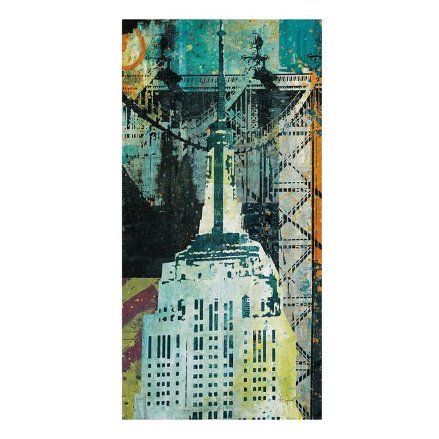 Leinwandbilder abstrakt NY Graffiti Empire State Building