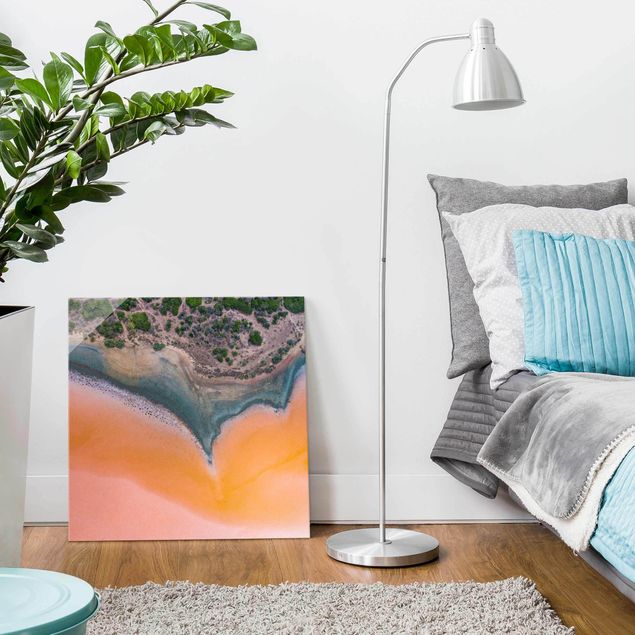 Wandbilder Landschaften Oranges Seeufer auf Sardinien