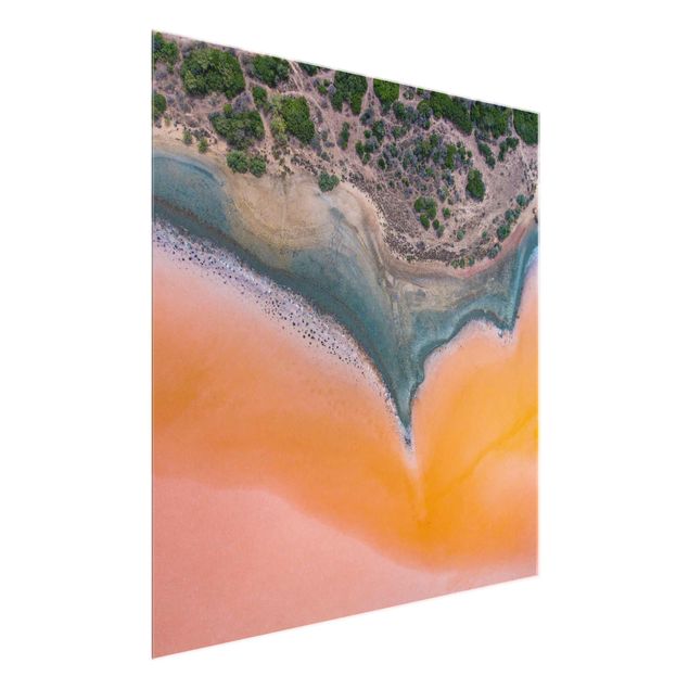 Wandbilder Natur Oranges Seeufer auf Sardinien