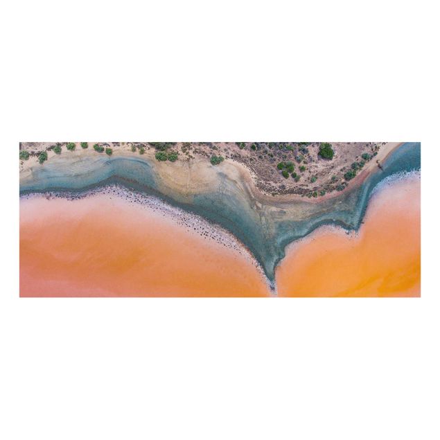 Wandbilder Modern Oranges Seeufer auf Sardinien