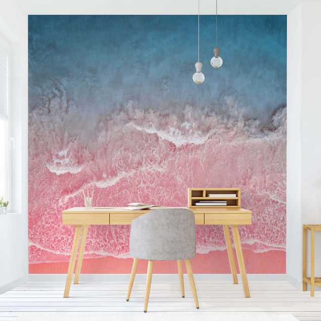moderne Fototapete Ozean in Pink