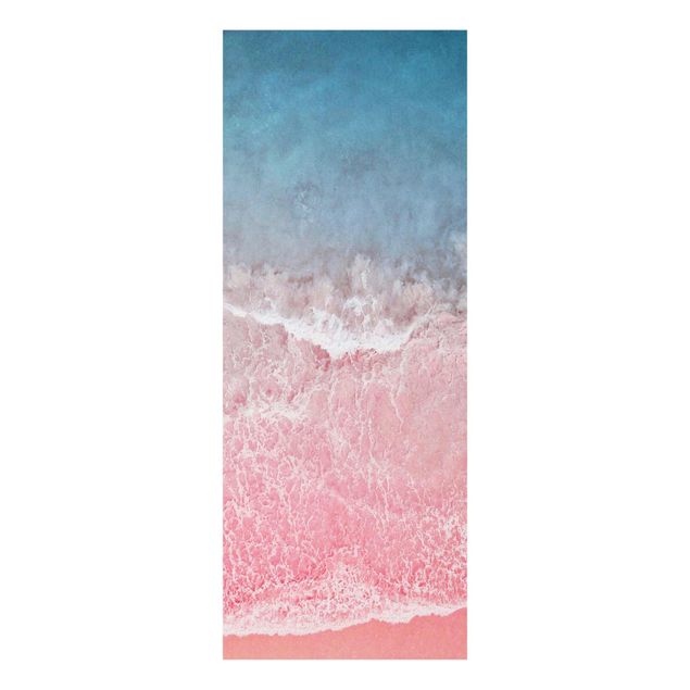 Glasbilder Strand und Meer Ozean in Pink