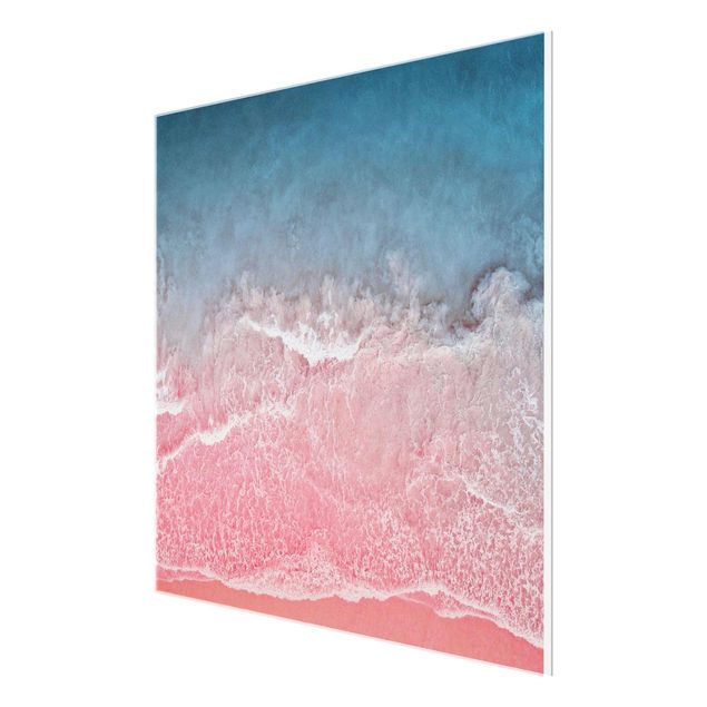Glasbilder Landschaften Ozean in Pink