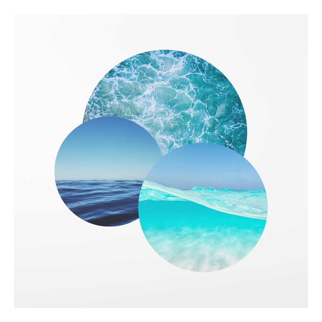 Glasbilder Strand Ozeane im Kreis