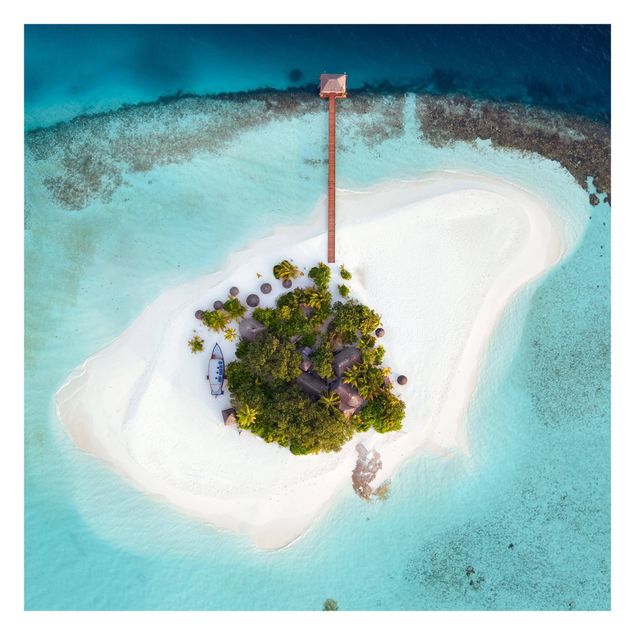 Fototapete blau Ozeanparadies Malediven