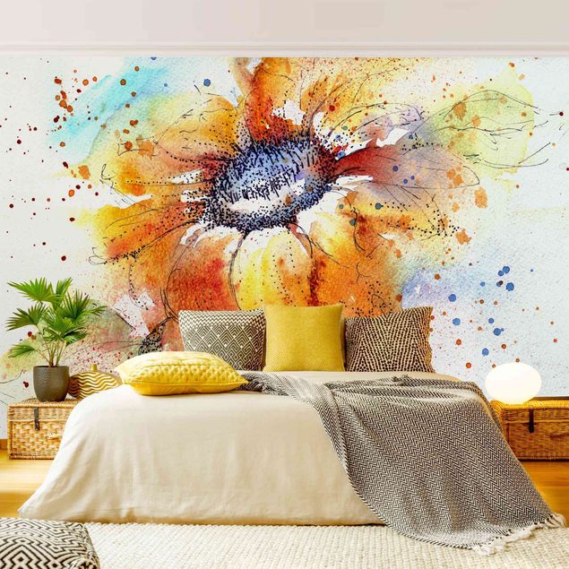 moderne Fototapete Painted Sunflower