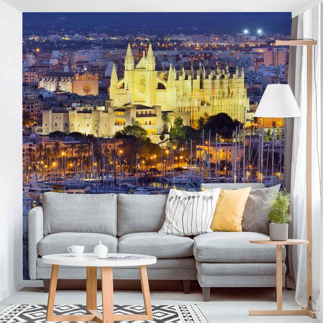 Wanddeko Küche Palma de Mallorca City Skyline und Hafen