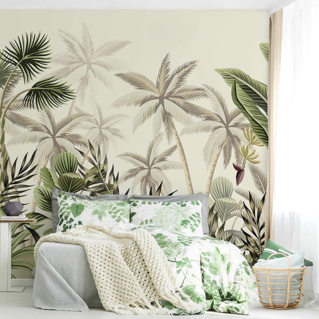 moderne Fototapete Palmen im Dschungel