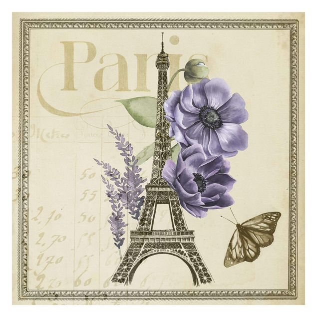 Fototapete kaufen Paris Collage Eiffelturm