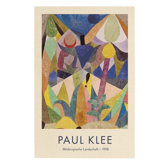 Wandbilder Bunt Paul Klee - Mildtropische Landschaft - Museumsedition