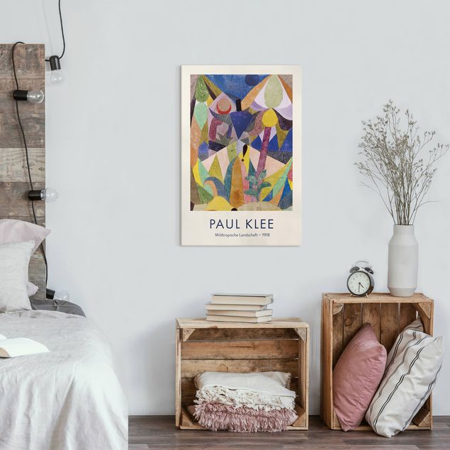 Kunstdruck Leinwand Paul Klee - Mildtropische Landschaft - Museumsedition