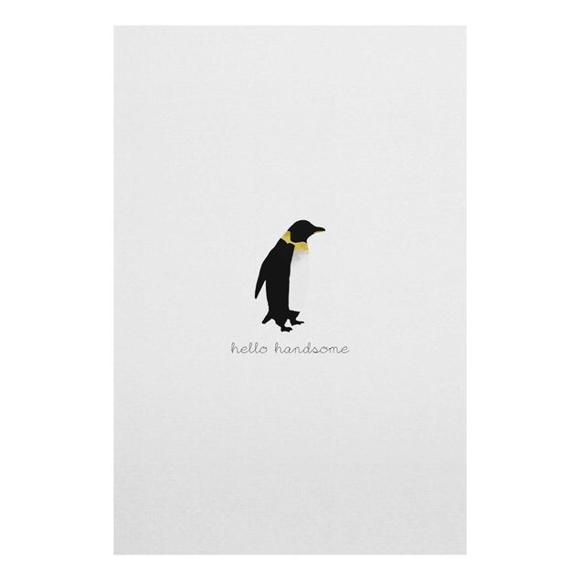 schöne Bilder Pinguin Zitat Hello Handsome