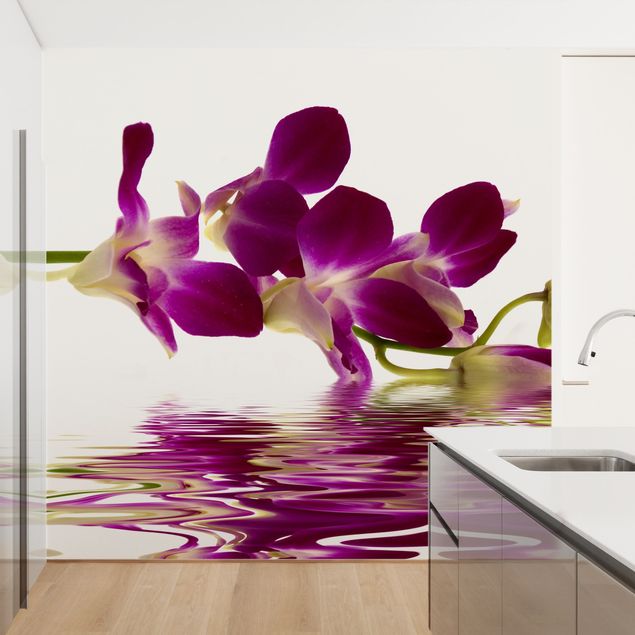 Tapete Blumen Pink Orchid Waters