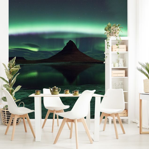 Wanddeko Küche Polarlicht in Island