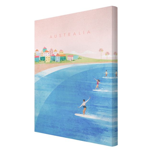 Skyline Leinwandbild Reiseposter - Australien