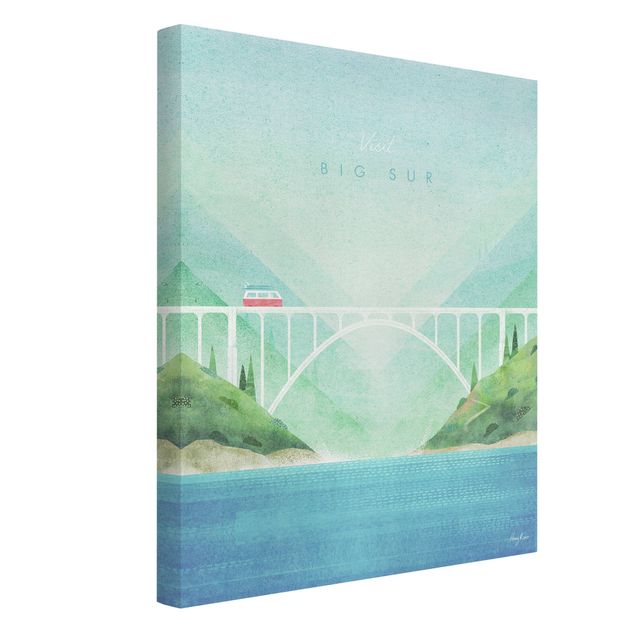 Kunstdrucke auf Leinwand Reiseposter - Big Sur