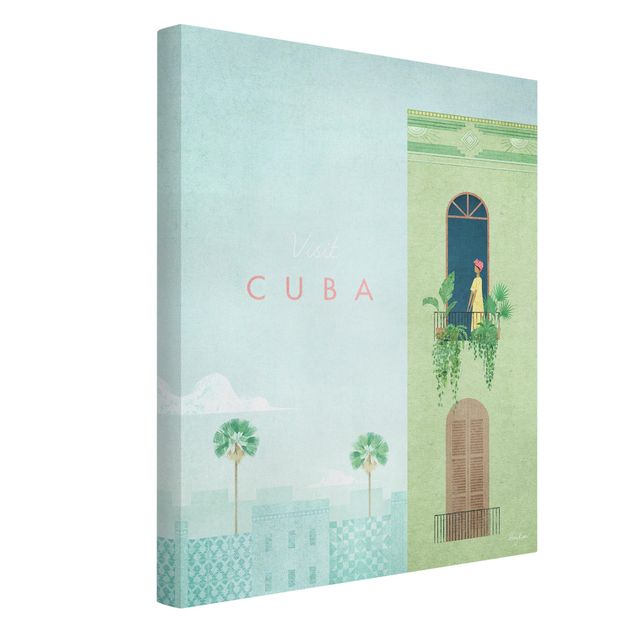 Kunstdruck Leinwand Reiseposter - Cuba