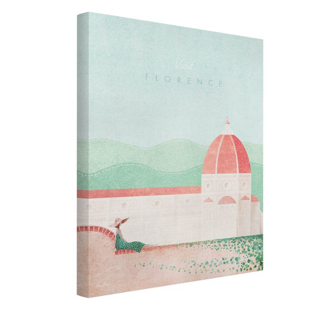 Kunstdruck Leinwand Reiseposter - Florence