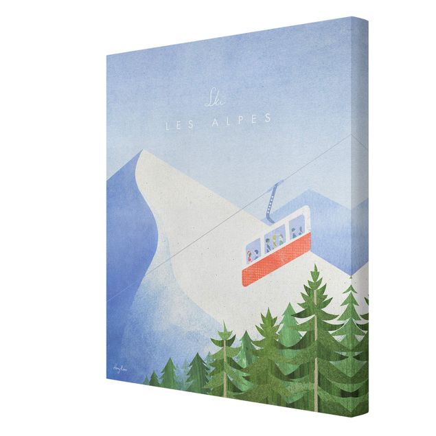 Kunstdrucke auf Leinwand Reiseposter - Les Alpes