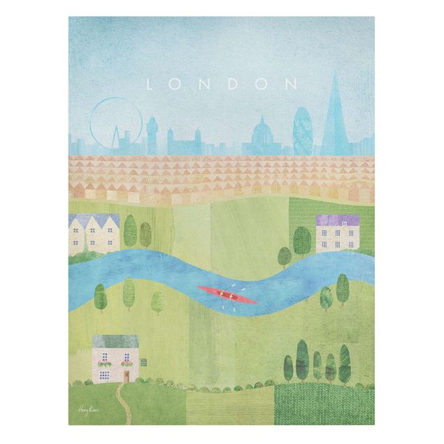 Skyline Leinwandbild Reiseposter - London II