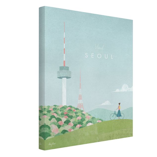 Kunstdrucke auf Leinwand Reiseposter - Seoul