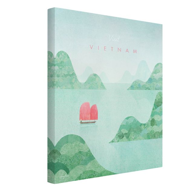 Kunstdrucke auf Leinwand Reiseposter - Vietnam