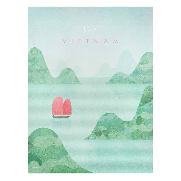 Skyline Leinwand Reiseposter - Vietnam