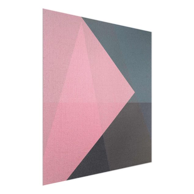 Wandbilder Modern Rosa Transparenz Geometrie