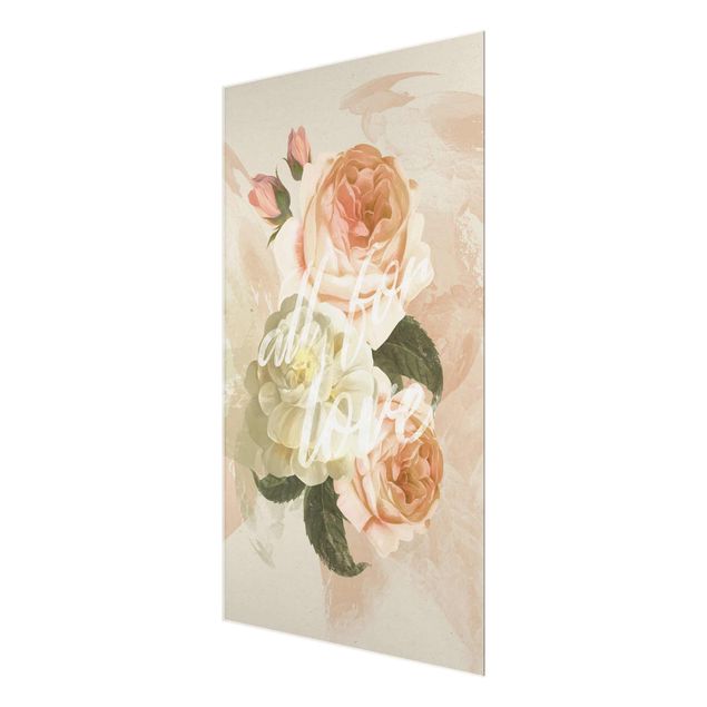 Wandbilder Rosa Roses - All for Love