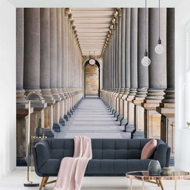 3D Fototapete Säulen in der Mill Kolonnade in Karlovy Vary