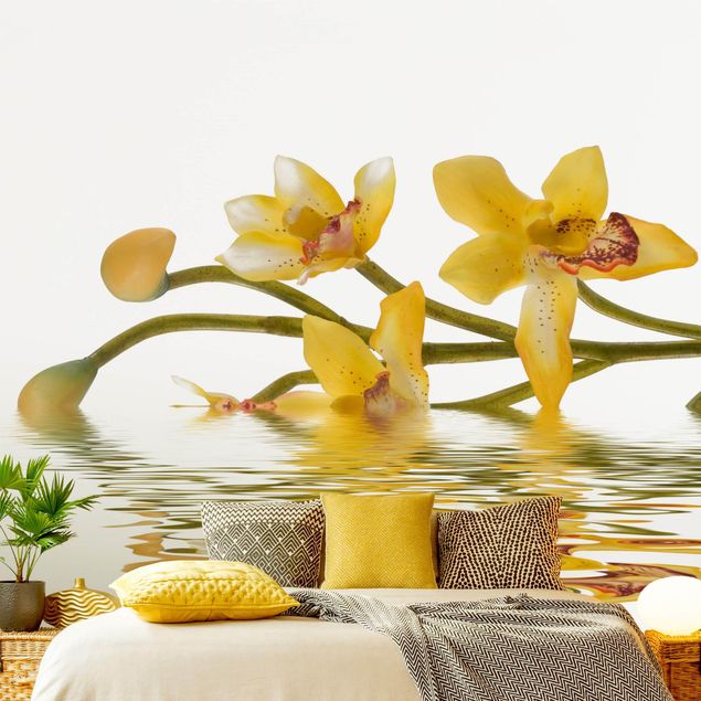 Fototapete Blumen Saffron Orchid Waters