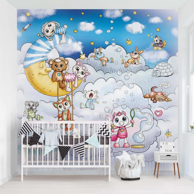 Babyzimmer Deko Schlafmützen - in den Wolken