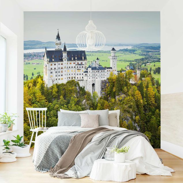 Fototapete Stadt Schloss Neuschwanstein Panorama