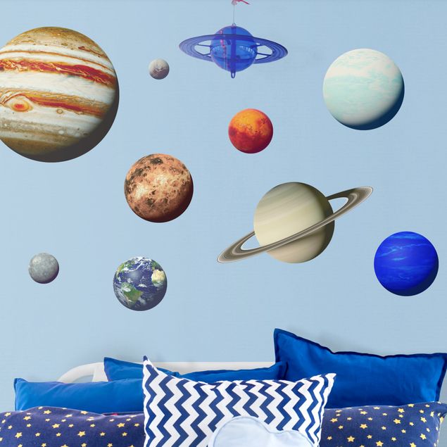 Deko Kinderzimmer Sonnensystem mit Planeten