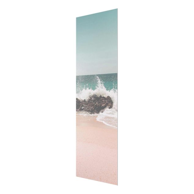 Glasbild Meer Sonniger Strand Mexico
