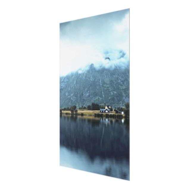 Wandbilder Natur Spiegelung auf den Lofoten