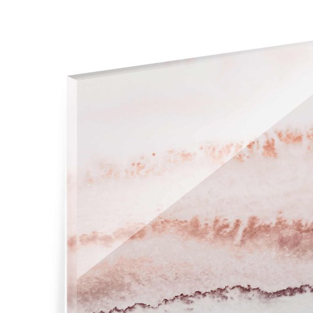 Glas Wandbilder Spiel der Farben Meeresrauschen im Nebel