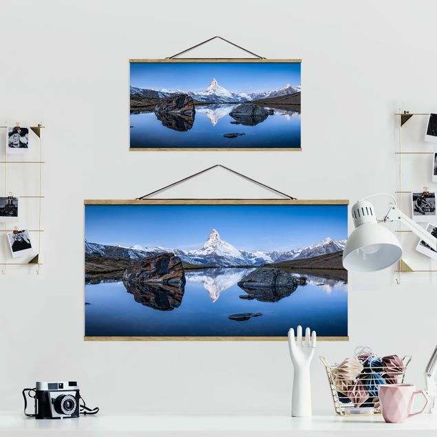 Wandbilder Natur Stellisee vor dem Matterhorn