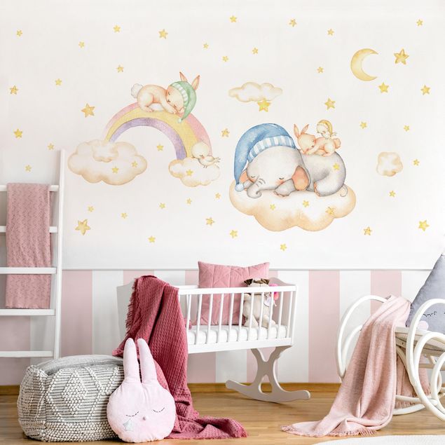 Deko Kinderzimmer Süße Träume Wolken Sterne Set