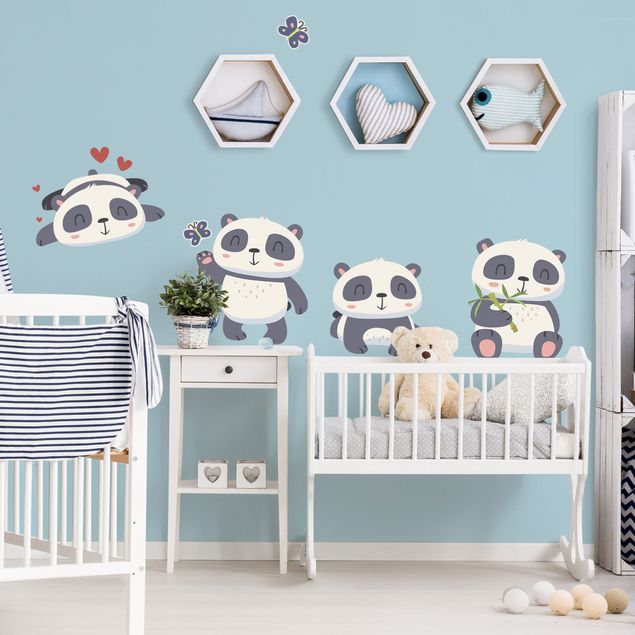 Deko Kinderzimmer Süßes Pandabären Set