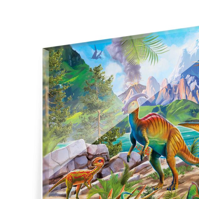 schöne Bilder T-Rex und Parasaurolophus