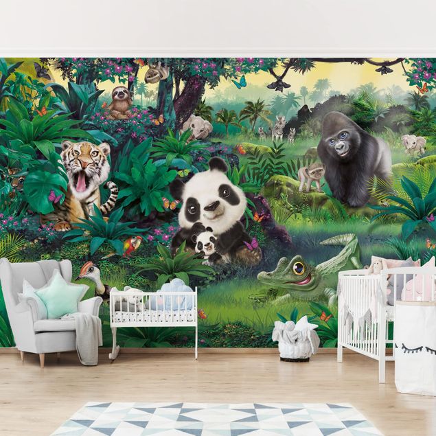 Babyzimmer Deko Dschungel mit Tieren