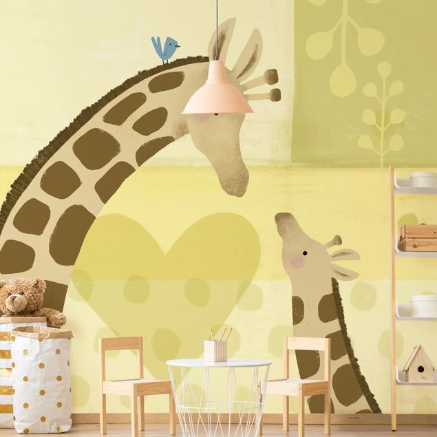 Tapeten Modern Mama und ich - Giraffen