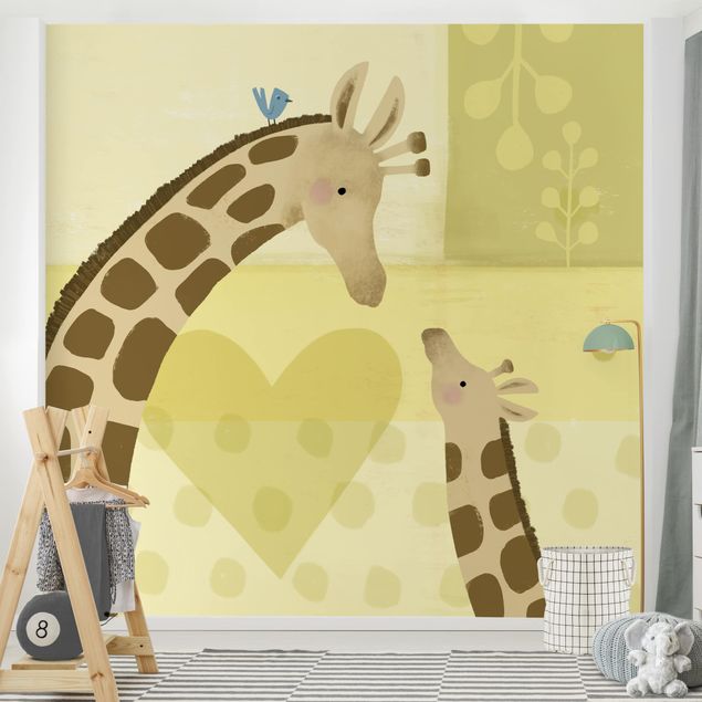 Tier Tapeten Mama und ich - Giraffen